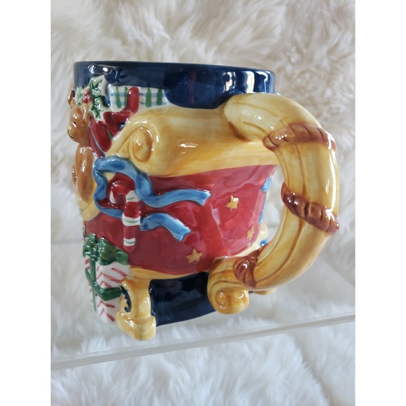 Susan Winget 3D Mug Santas Sleigh Christmas Jumbo Certified International Cup - Picture 2 of 9
